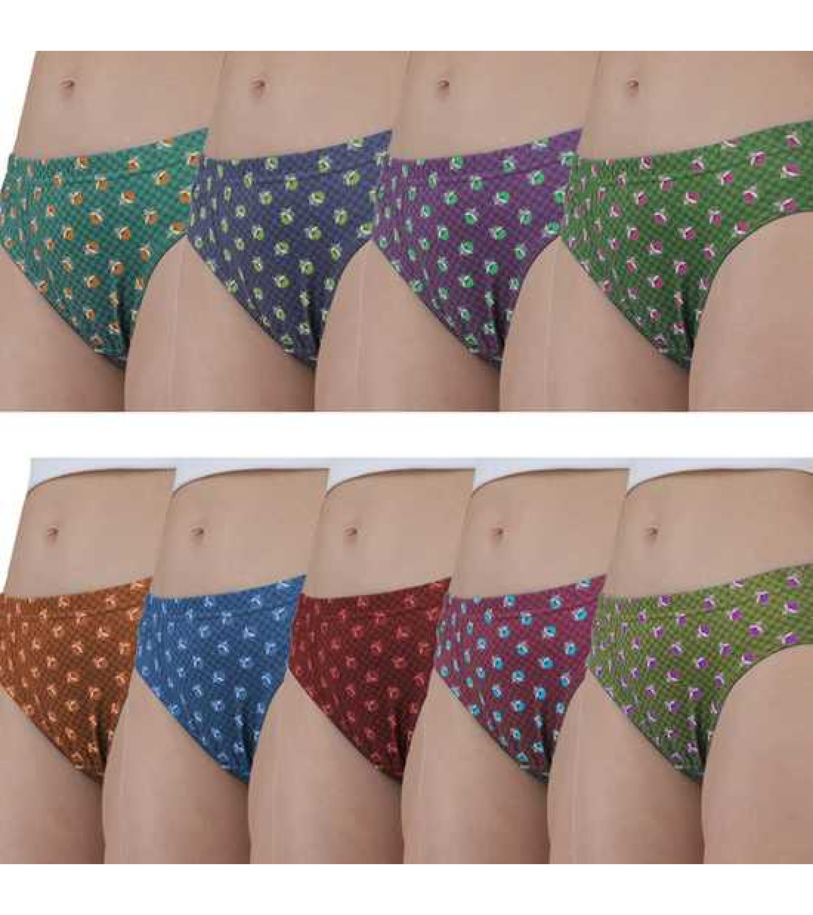 Vink Multicolor Womens Printed Panty Pack of 9